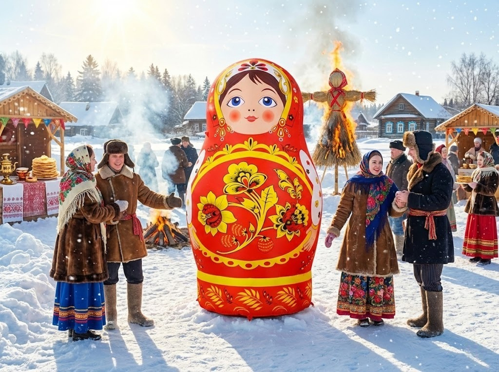 надувное оформление Масленицы